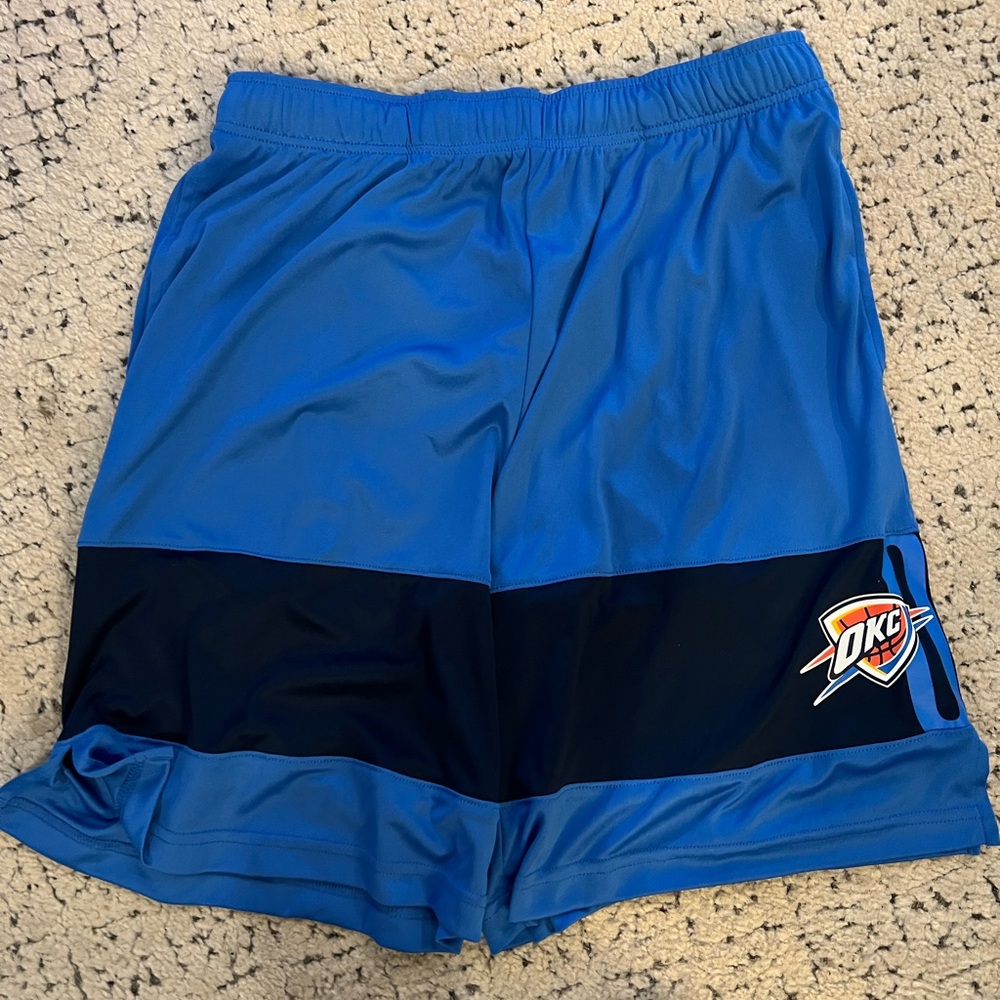 NBA OKC Blue and Black Men's Athletic Shorts